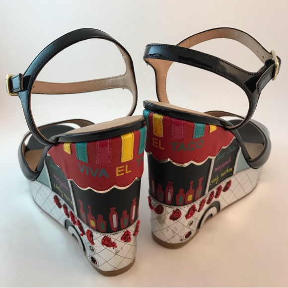 Kate Spade Dora Taco Truck Patent Leather Shoes Size 7.5 - Picture 2 of 13